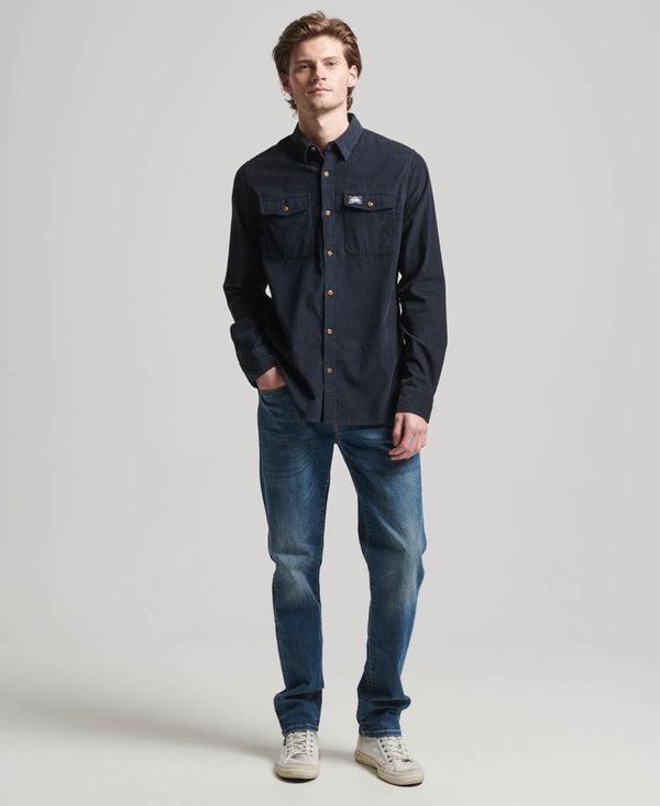 Superdry Corduroy Workwear Shirt - Eclipse Navy