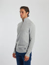 Diesel Twain Half Zip Knit Top Grey Marl