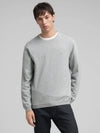 Replay Cotton Pullover With R Embroidery - Grey Melange UK4851.000.G22578.M03