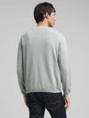 Replay Cotton Pullover With R Embroidery - Grey Melange UK4851.000.G22578.M03