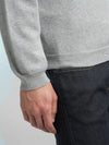 Replay Cotton Pullover With R Embroidery - Grey Melange UK4851.000.G22578.M03