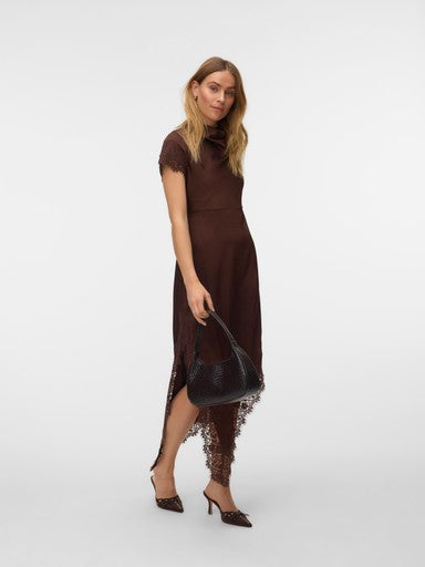 Vero Moda Rita Lace Maxi Dress - Chicory Coffee