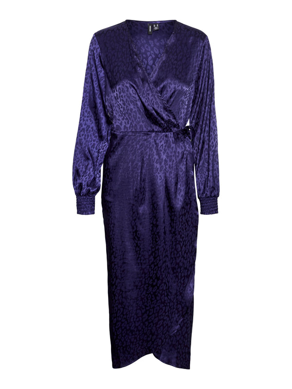 Vero Moda Elotta Long Sleeve Wrap Dress - Astral Aura