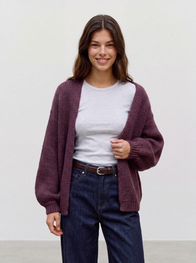 Vero Moda Maybe Long Sleeve Open Cardigan - Winetasting