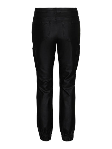 Vero Moda Ivy Cargo Coated Ankle Cargo - Black