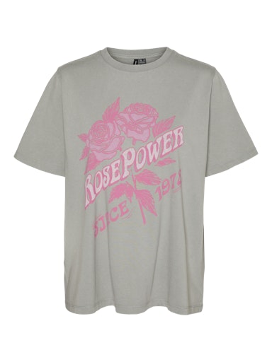 Vero Moda Boda Caty Short Sleeve Top - Griffin/ Rose Power