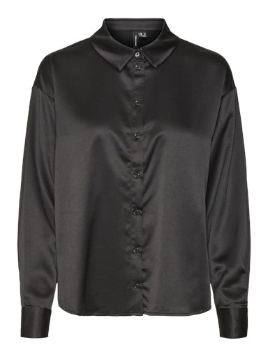 Vero Moda Merle Long Sleeve Loose Shirt - Black