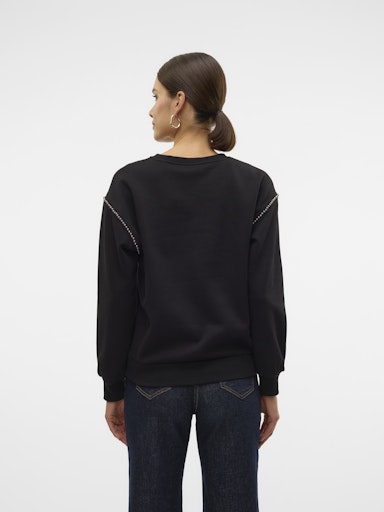 Vero Moda Daisy Pearl Sweat - Black