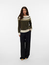 Vero Moda Simone Long Sleeve Nordic Pullover - Grape Leaf