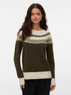 Vero Moda Simone Long Sleeve Nordic Pullover - Grape Leaf