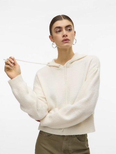 Vero Moda Besti Long Sleeve Hood Pullover - Birch