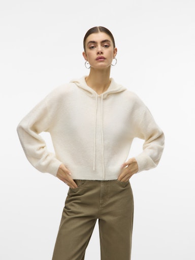 Vero Moda Besti Long Sleeve Hood Pullover - Birch