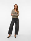 Vero Moda Isabella Long Sleeve O-Neck Top - Black Stripes