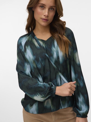 Vero Moda Gerna Long Sleeve Top - Scarab