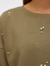 Vero Moda Fatilda Long Sleeve Sweatshirt - Mermaid