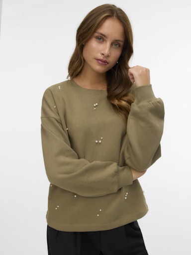 Vero Moda Fatilda Long Sleeve Sweatshirt - Mermaid