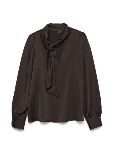 Vero Moda Nini Cia Long Sleeve Top - Chocolate Torte
