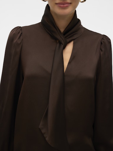 Vero Moda Nini Cia Long Sleeve Top - Chocolate Torte