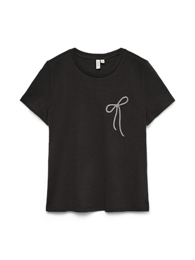 Vero Moda Heneth Short Sleeve O Neck T Shirt - Black