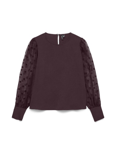 Vero Moda Alva Detail Long Sleeve Top - Winetasting