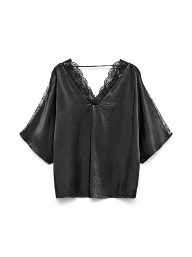 Vero Moda Hillary 2/4 Top - Black