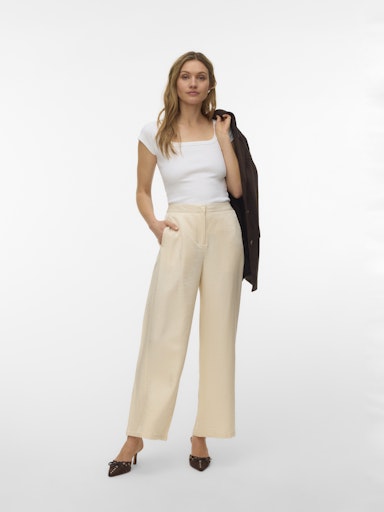 Vero Moda Isla High Waist Pants - Birch