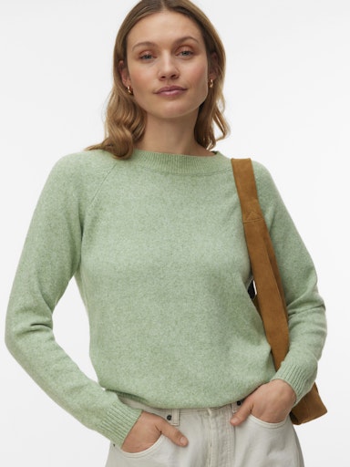 Vero Moda Doffy Long Sleeve O Neck Knit - Mistletoe
