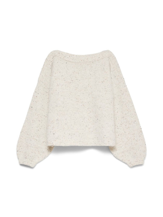 Vero Moda Etta Long Sleeve Boatneck Pullover - Birch