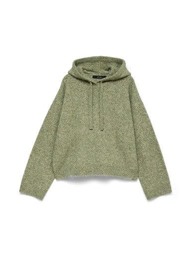 Vero Moda Supreme Long Sleeve Hooded Pullover - Oil Green