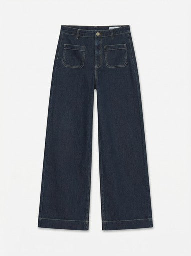 Vero Moda Kayla High Rise Wide Pocket - Dark Blue Denim