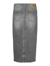 Vero Moda Veri High Rise Calf Denim Skirt - Medium Grey Denim