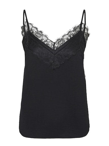 Vero Moda Alva Singlet Lace Top - Black