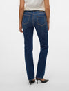 Vero Moda Flash Mid Rise Straight Jeans - Dark Blue Denim