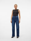Vero Moda Tessa High Rise Wide Jeans - Dark Blue Denim