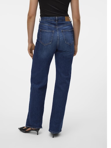 Vero Moda Tessa High Rise Wide Jeans - Dark Blue Denim