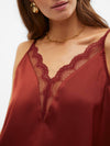 Vero Moda Mosia Singlet Lace Top - Fired Brick