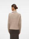 Vero Moda Zoey Long Sleeve Wrap Neck Pullover - Silver Mink