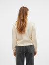 Vero Moda Gold Roll Long Sleeve V Neck Cardigan - Birch