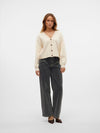 Vero Moda Gold Roll Long Sleeve V Neck Cardigan - Birch