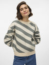 Vero Moda Lara Long Sleeve O Neck Pullover - Birch/ Balsam