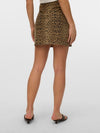 Vero Moda Nelly High Rise Short Skirt - Silver Mink Leopard