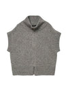 Vero Moda Bang Sleeveless Highneck Zipper Vest - Medium Grey Melange