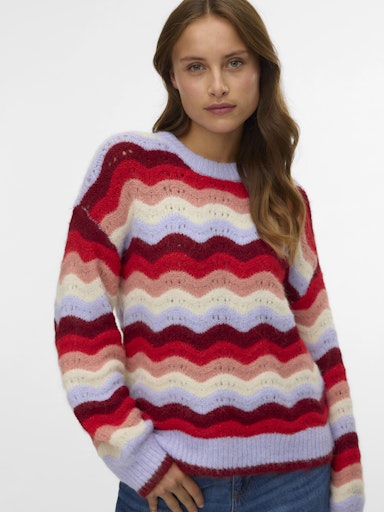 Vero Moda Doja Long Sleeve O-Neck Pullover - Baby Lavender