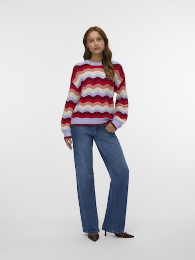 Vero Moda Doja Long Sleeve O-Neck Pullover - Baby Lavender