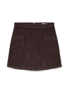 Vero Moda Kata High Rise Corduroy Short Skirt - Chocolate Torte