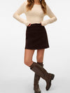 Vero Moda Kata High Rise Corduroy Short Skirt - Chocolate Torte