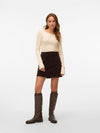 Vero Moda Kata High Rise Corduroy Short Skirt - Chocolate Torte