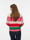 Vero Moda New Christmas Stuff Long Sleeve O Neck Pullover - Pink