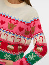 Vero Moda New Christmas Stuff Long Sleeve O Neck Pullover - Pink