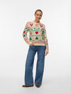 Vero Moda New Christmas Stuff Long Sleeve O Neck Pullover - Birch